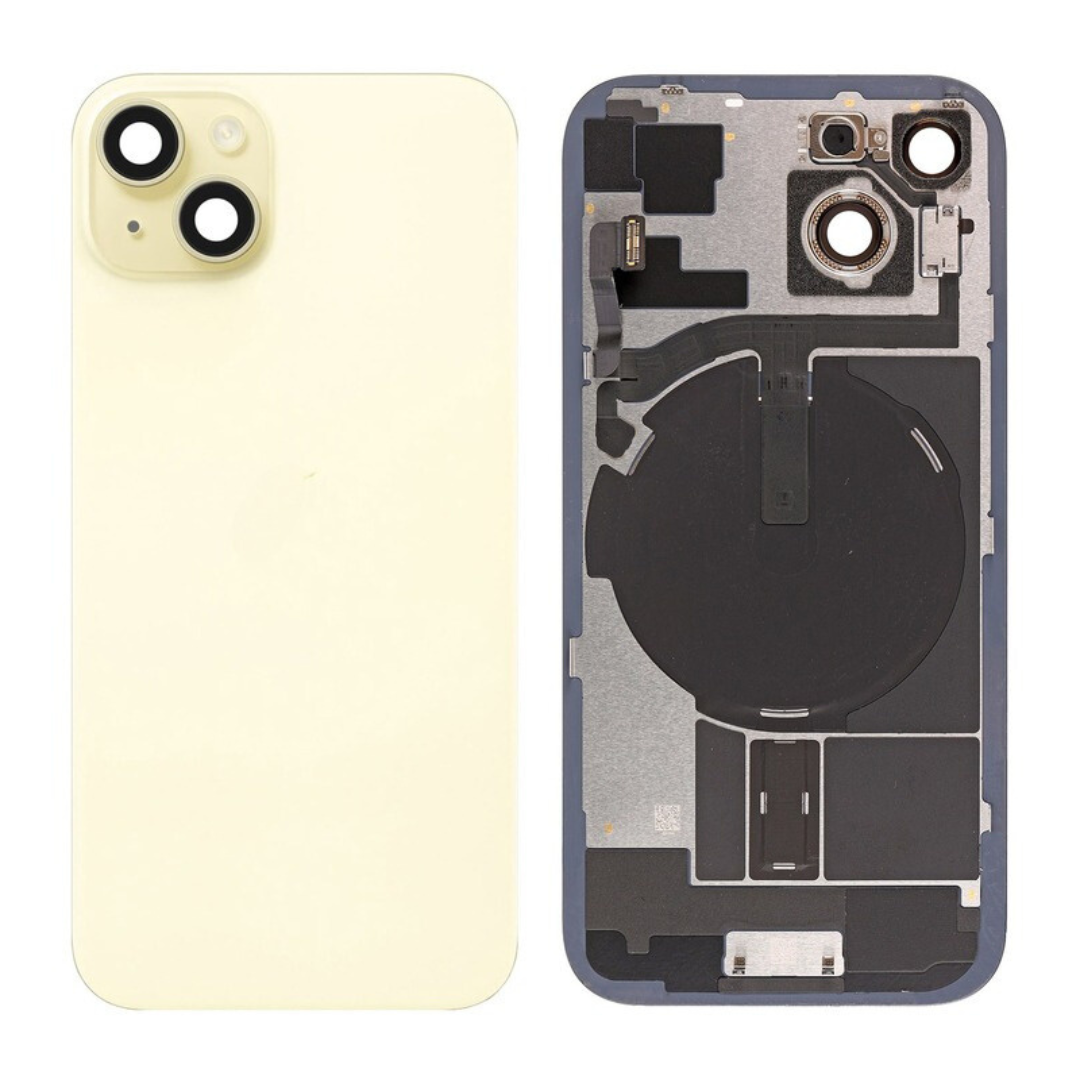 Brown Rear Cover Glass with Camera Lens Glass and Wireless Flex for iPhone 15 Plus-Yellow Brown Rear Cover Glass with Camera Lens Glass and Wireless Flex for iPhone 15 Plus-Yellow